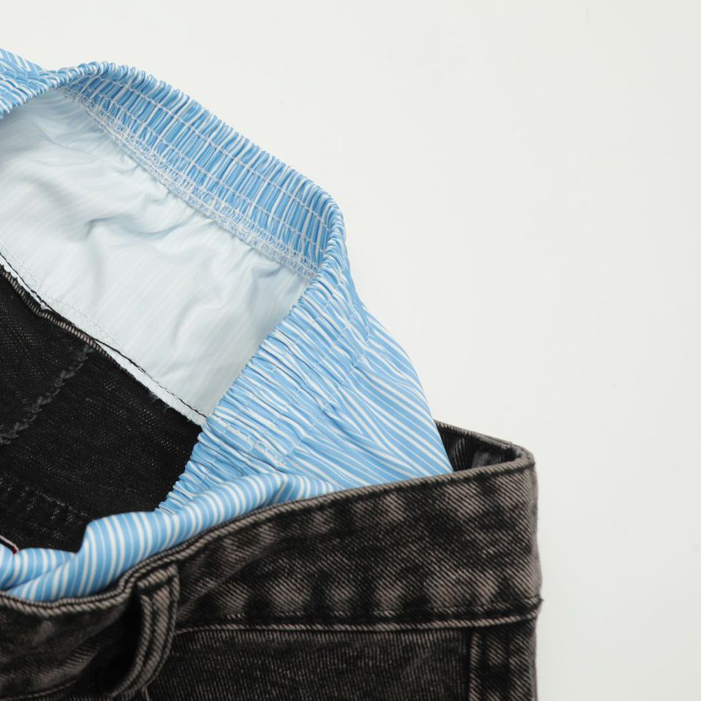 Unisex Double Waist Wide Leg Jeans